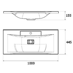 Тумба с раковиной Opadiris Smile Санторини 100 серый