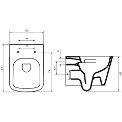Унитаз подвесной BelBagno Albano BB120CH+BB120SC