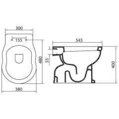 Унитаз приставной BelBagno Boheme BB115CBS+BB115SCM