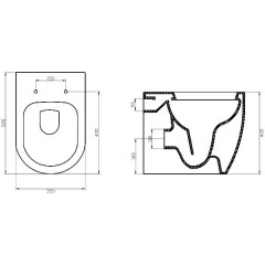 Унитаз приставной BelBagno Marino BB105CB+BB105SC