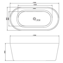 Ванна акриловая Gemy G9209