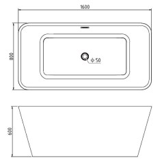 Ванна акриловая Gemy G9212