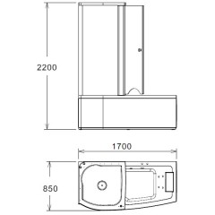 Ванна акриловая Gemy G8040 B L
