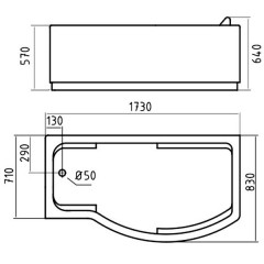 Ванна акриловая Gemy G9010 B L