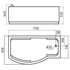 Ванна акриловая Gemy G9010 B R