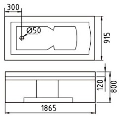 Ванна акриловая Gemy G9057 II O L