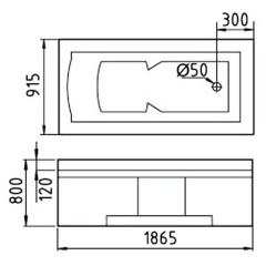 Ванна акриловая Gemy G9057 II O R