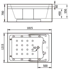 Ванна акриловая Gemy G9061 new K L