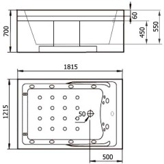 Ванна акриловая Gemy G9061 new O L