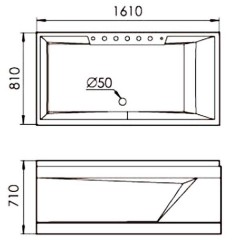 Ванна акриловая Gemy G9075 K L