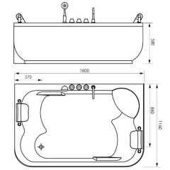 Ванна акриловая Gemy G9085 K R