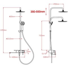 Душевая система Gllon GL-SF1602LW-NS