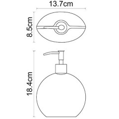 Дозатор жидкого мыла WasserKRAFT Eider K-33399