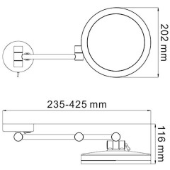 Зеркало настенное WasserKRAFT K-1004 с подсветкой