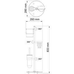 Стойка комбинированная напольная WasserKRAFT K-1236