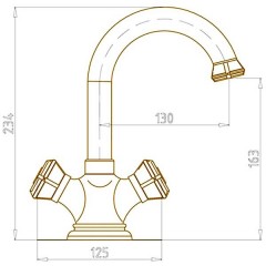 Смеситель для раковины Bronze de Luxe Royal 21981