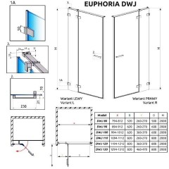 Душевая дверь Radaway Euphoria DWJ 120 383016-01R