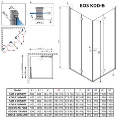 Душевой угол Radaway Eos KDD-B 90x90 37303-01-01N
