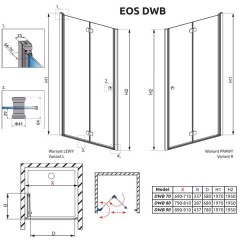 Душевая дверь Radaway Eos DWB 80 37813-01-01NL