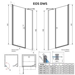 Душевая дверь Radaway Eos DWS 140 37993-01-01NL