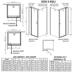 Боковая стенка Radaway Eos II S2 100 3799432-01R