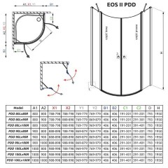 Дверь для душевого уголка Radaway Eos II PDD 100 3799472-01R