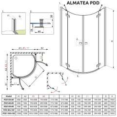 Душевой угол Radaway Almatea PDD 100x100 30522-01-01N