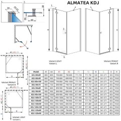 Душевой угол Radaway Almatea KDJ 120x80 32141-01-01NR