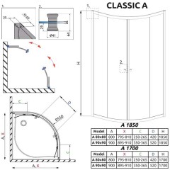 Душевой угол Radaway Classic A 80x80x170 30011-01-01