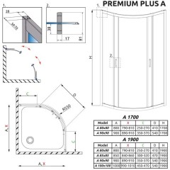 Душевой угол Radaway Premium Plus A 80x80x170 30411-01-06N