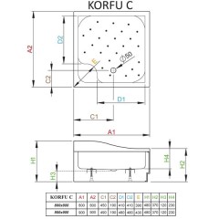Поддон акриловый Radaway Korfu C 90 4C99400-03