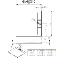 Поддон из литьевого мрамора Radaway Giaros C 90 MKGC9090-03