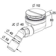 Сифон Radaway TB90 хром