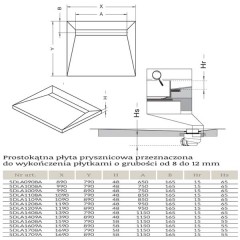 Душевая плита Radaway RadaDrain 5DLA1609A/5R0115R