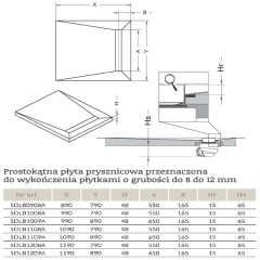 Душевая плита Radaway RadaDrain 5DLB1109A/5R065B