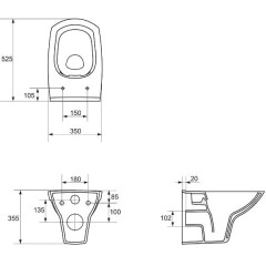 Инсталляция Geberit Duofix 458.125.21.1 + унитаз Cersanit Carina Clean On с сиденьем