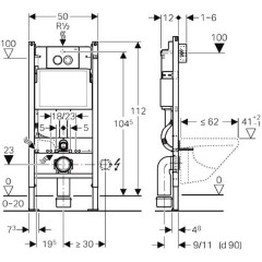 Инсталляция Geberit Duofix 458.124.21.1 + унитаз Cersanit Carina Clean On с сиденьем