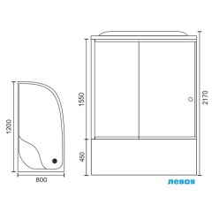 Душевая кабина Royal Bath RB8120BK4-WM L