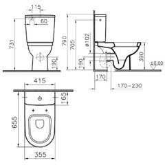Унитаз VitrA Form 300 9729B003-7200 (без сиденья)