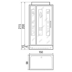 Душевая кабина River Lux Nil 150/90 МТ