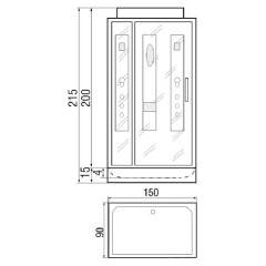Душевая кабина River Lux Nil 150/90 СР