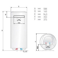 Водонагреватель накопительный Ariston ABS PRO ECO INOX PW 30 V SLIM