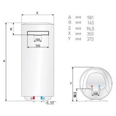 Водонагреватель накопительный Ariston ABS PRO ECO INOX PW 65 V SLIM