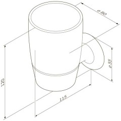 Стакан стеклянный настенный Am.Pm Like A8034300