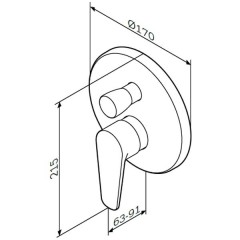 Смеситель для ванны встраиваемый Am.Pm Inspire F5085000