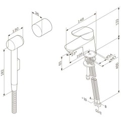 Смеситель для раковины Am.Pm Like F8003000 с гигиеническим душем