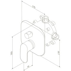 Смеситель для ванны встраиваемый Am.Pm Sensation F3085000
