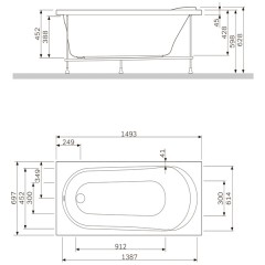 Панель фронтальная для ванны Am.Pm Joy W85A-150-070W-P
