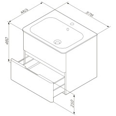Комплект мебели Am.Pm Bliss D 60 белый