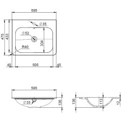 Тумба с раковиной Am.Pm Bliss D 60 белый